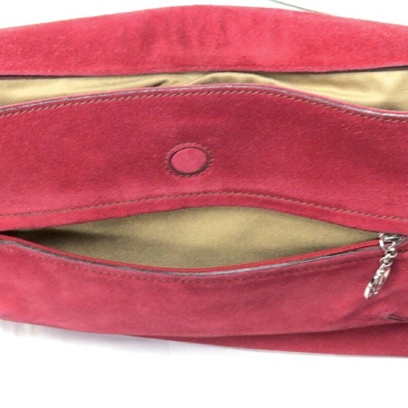 Cartier Marcello Oxblood Suede Snakeskin Python Saddle Shoulder Bag Messenger - Picture 12 of 12